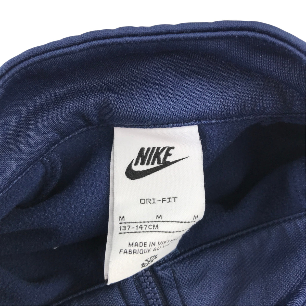 Nike 9-11 navy blue sport sweater full zip polyester