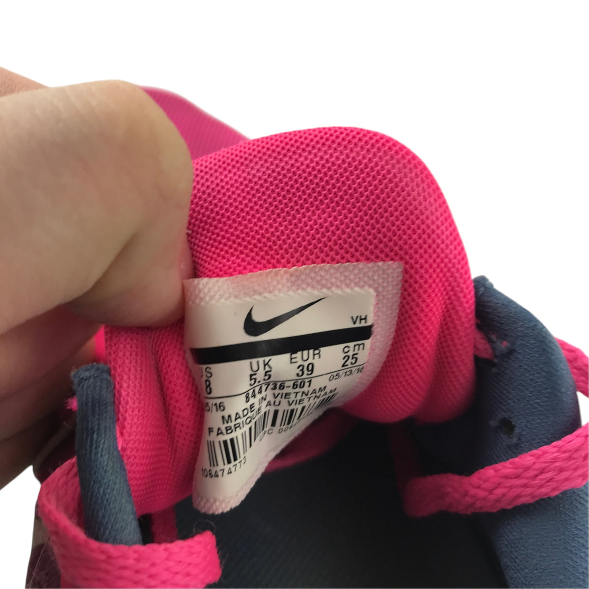 Nike Lunarstelos size UK 5.5 pink running trainers