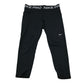 Nike PRO size L women's black sport leggings cropped legs polyester elastane