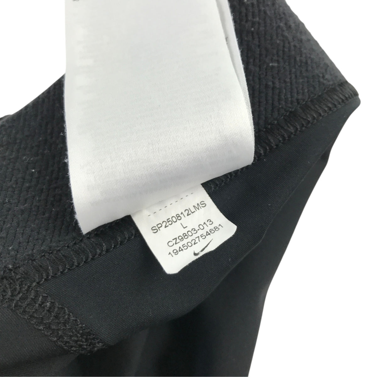 Nike PRO size L women's black sport leggings cropped legs polyester elastane
