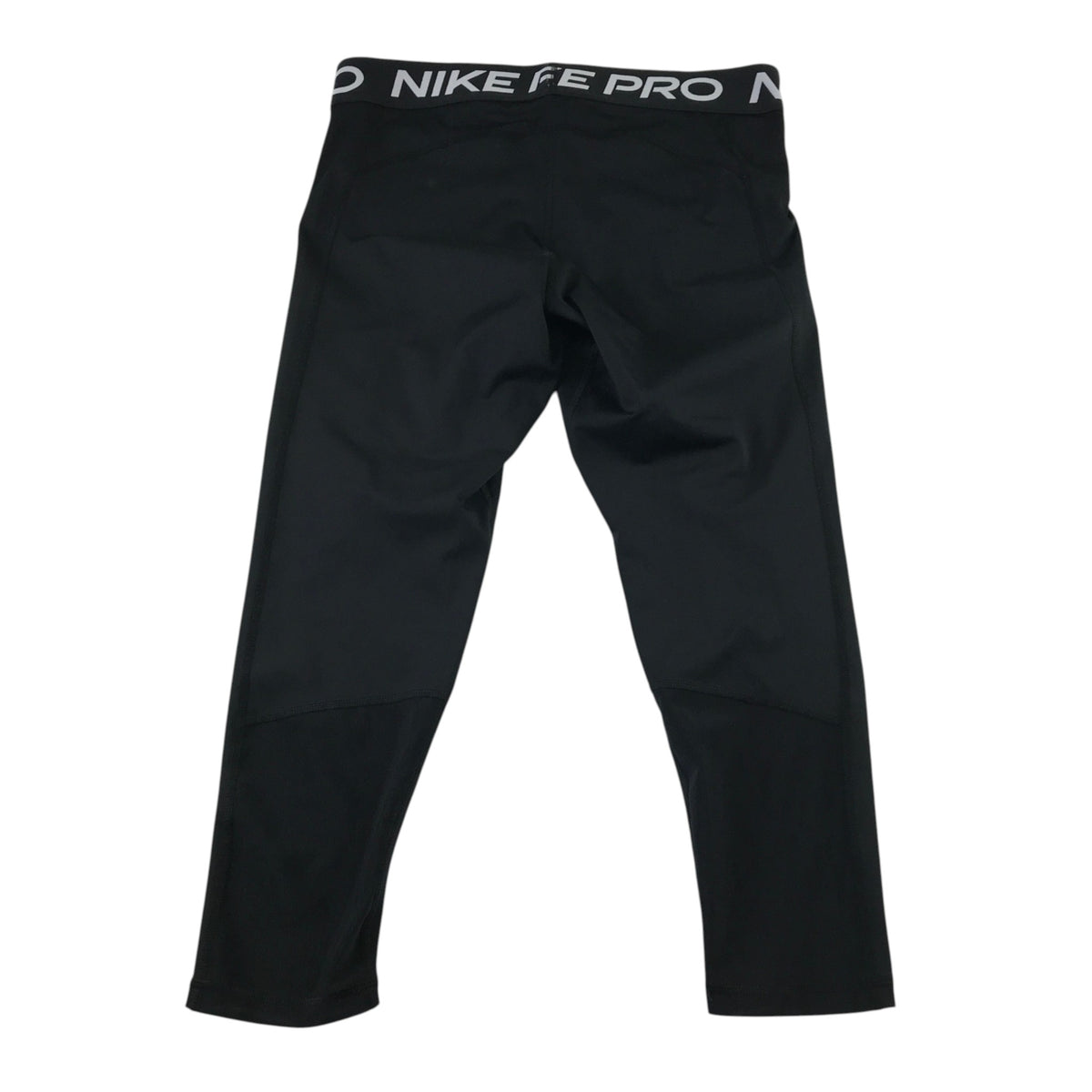 Nike PRO size L women's black sport leggings cropped legs polyester elastane