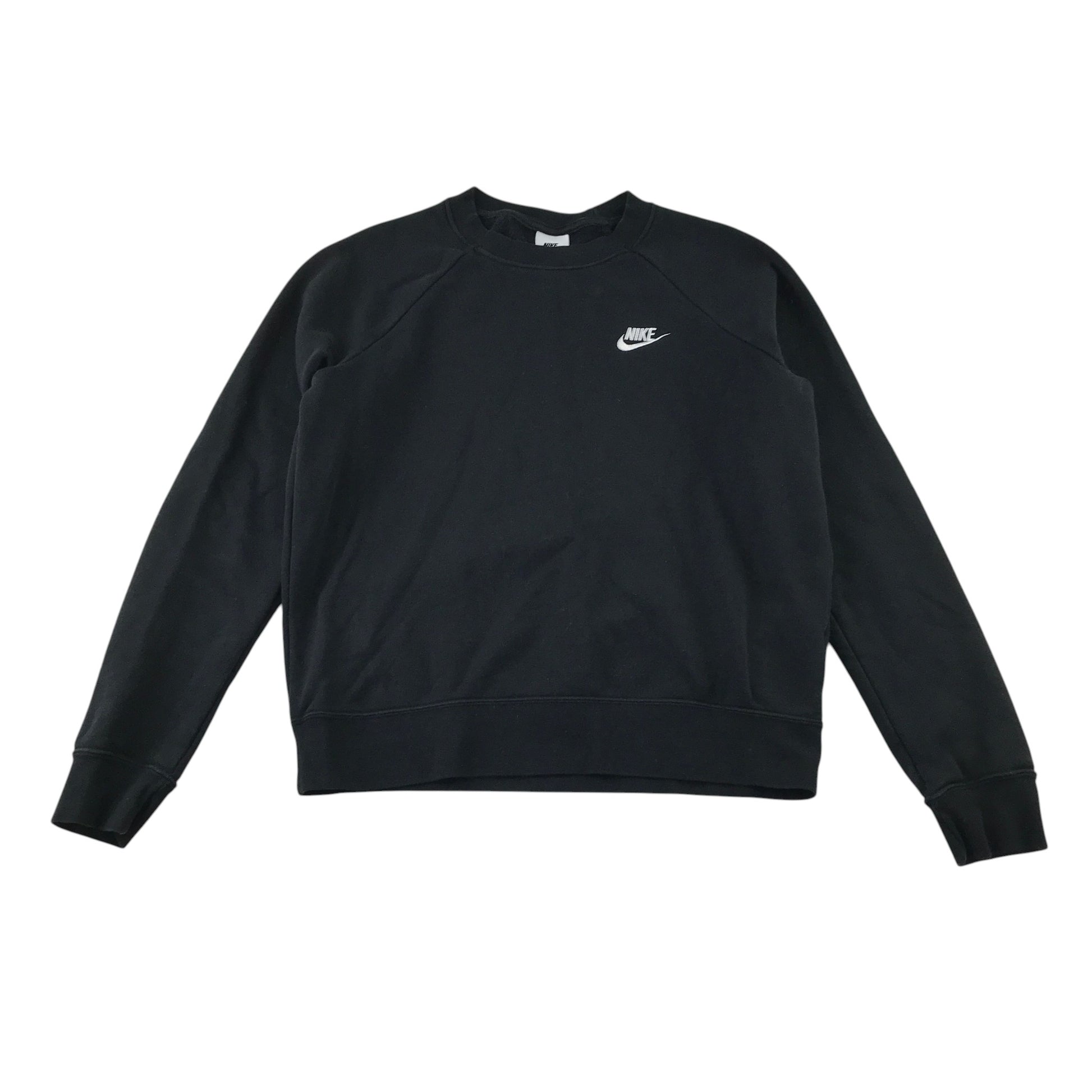 Nike size S black jersey sweater cotton polyester