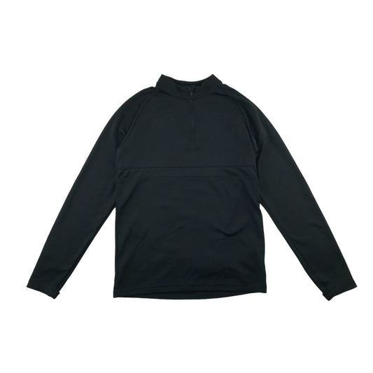 Nike sport sweater 9-11 years black plain half zipper
