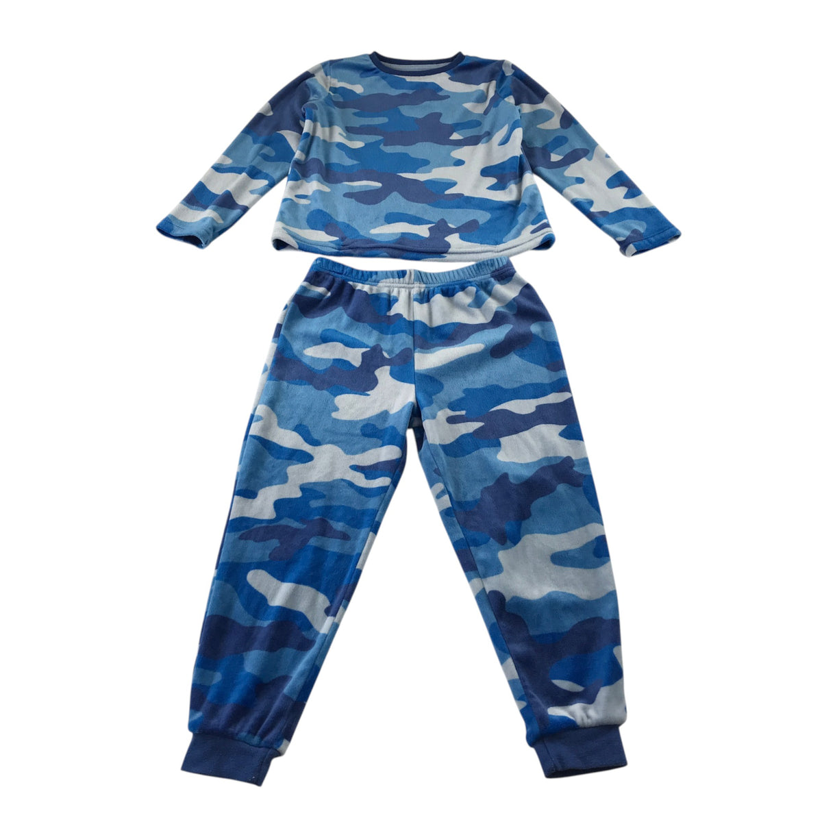 Nutmeg 5-6 years blue camo pyjama set polyester elastane