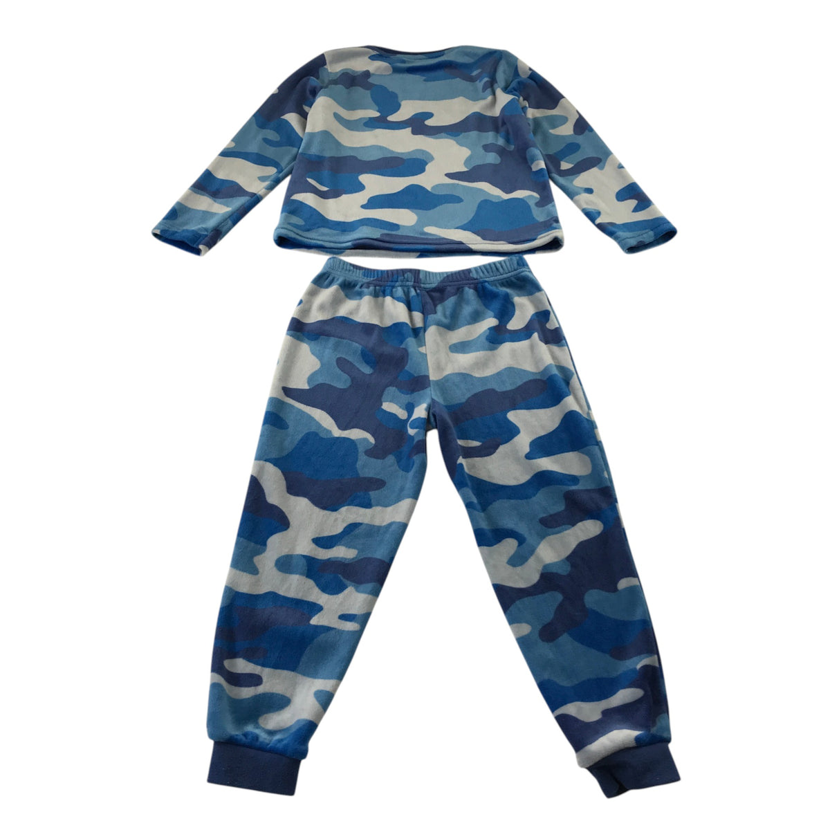 Nutmeg 5-6 years blue camo pyjama set polyester elastane