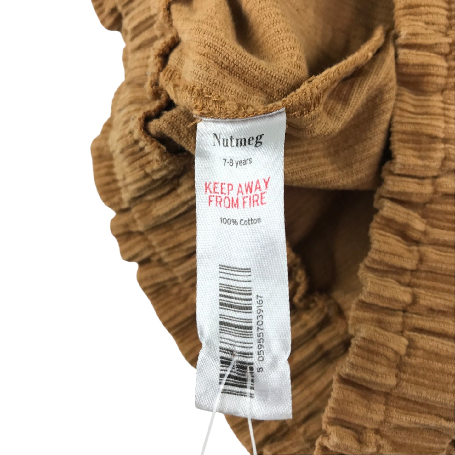 Nutmeg 7-8 years brown corduroy skirt cotton
