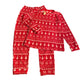 Nutmeg 11-12 years red pyjama set Christmas polyester elastane