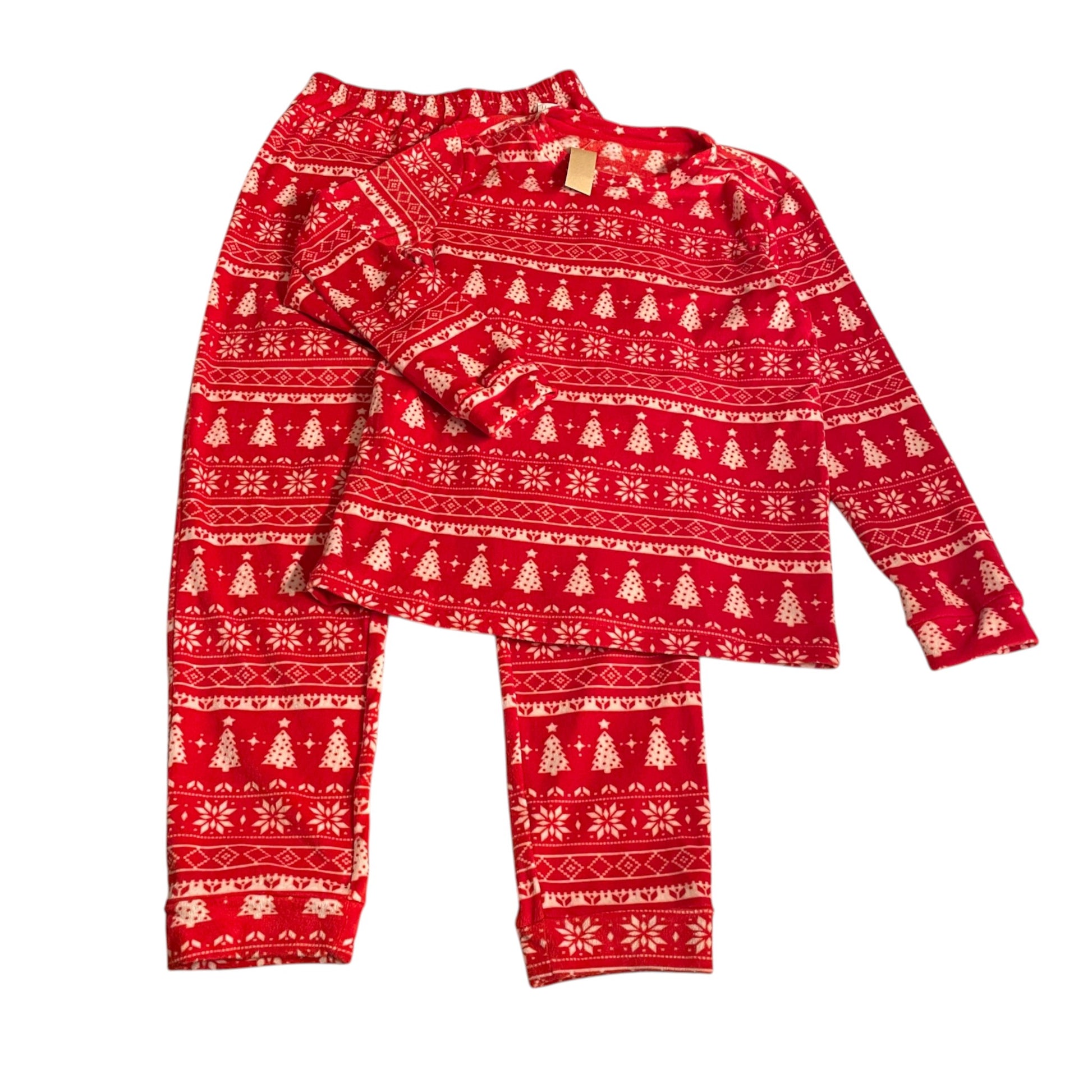 Nutmeg 11-12 years red pyjama set Christmas polyester elastane
