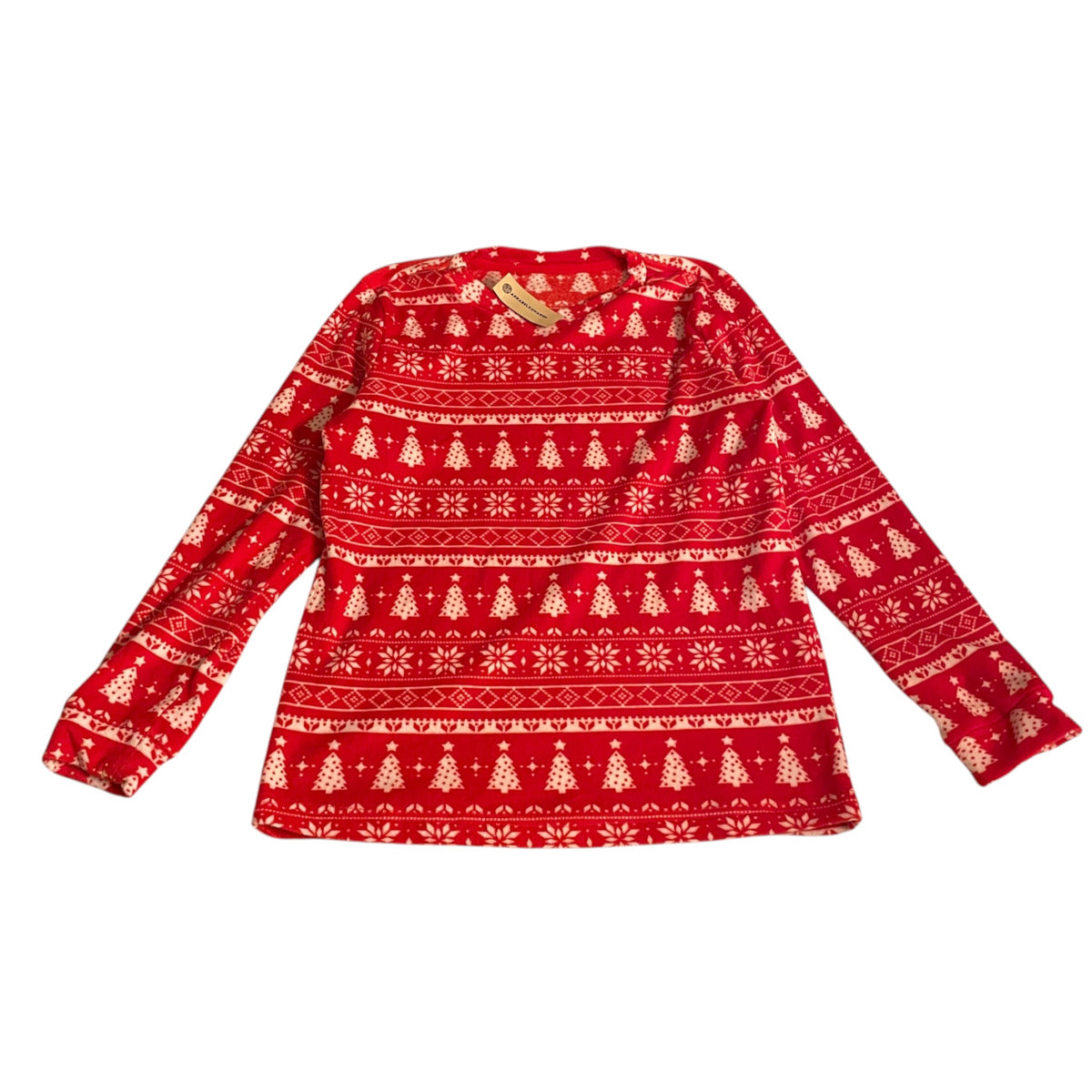 Nutmeg 11-12 years red pyjama set Christmas polyester elastane