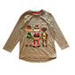 Nutmeg 5-6 years grey interactive Christmas t-shirt cotton polyester