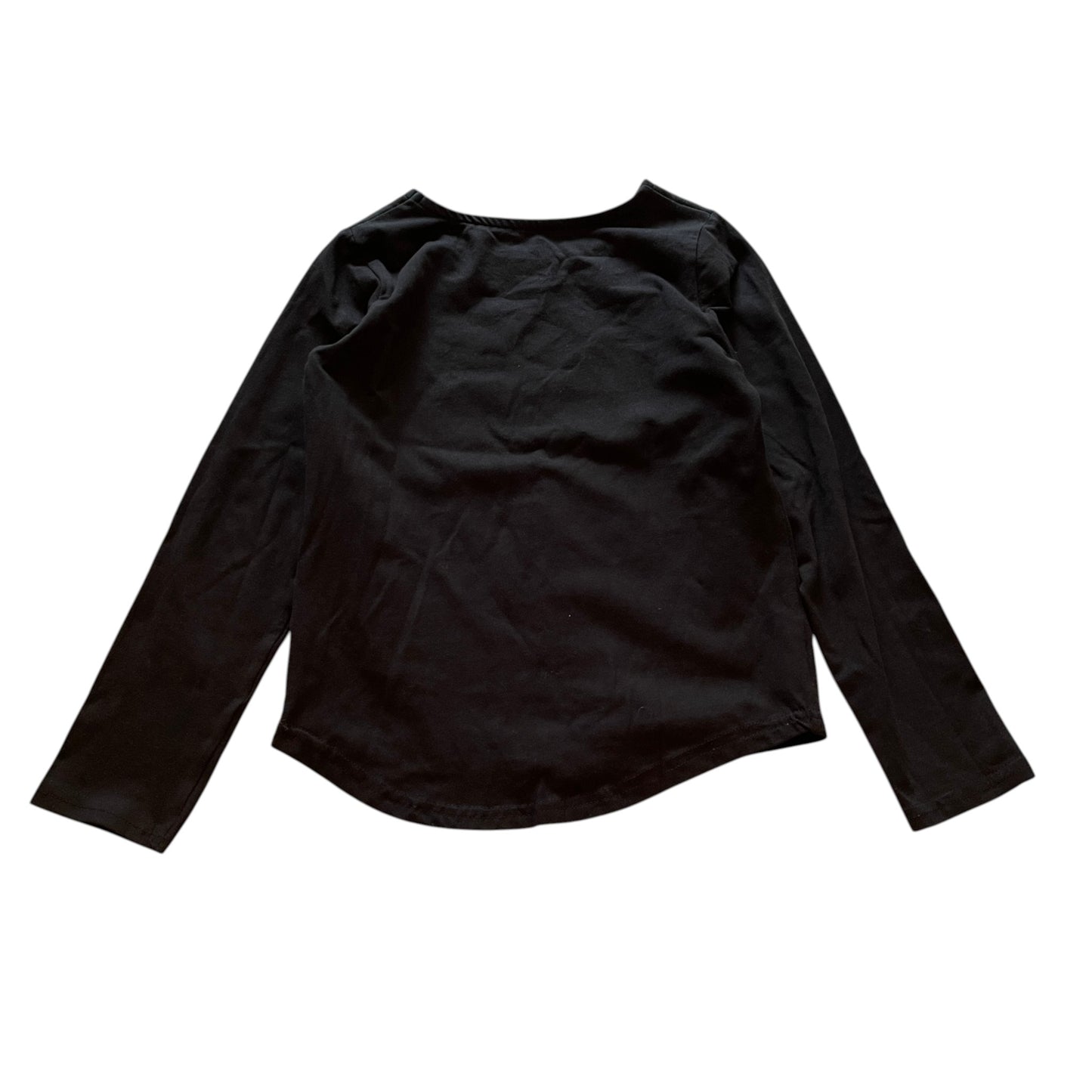 Nutmeg 7-8 years black t-shirt Christmas sequin gingerbread cotton elastane