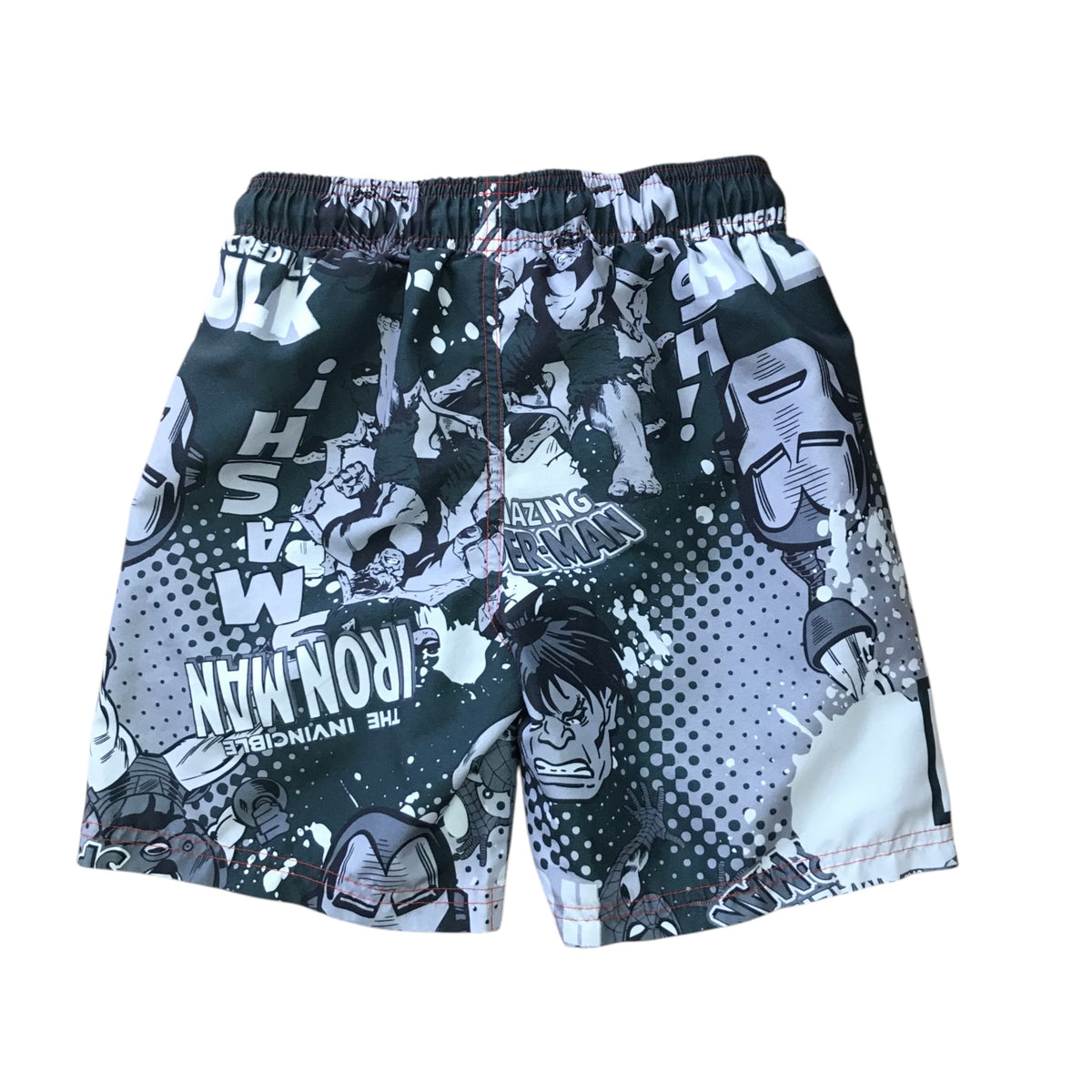 Nutmeg 7-8 years grey swim trunks Marvel superheroes polyester