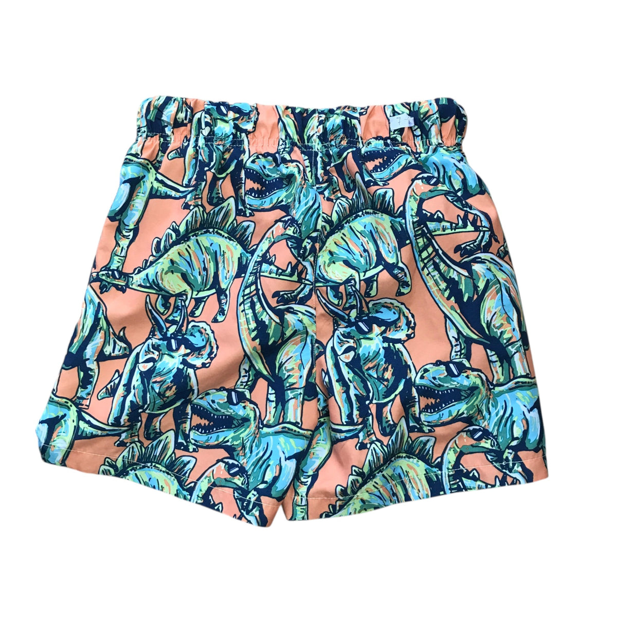 Nutmeg 7-8 years orange swim trunks dinosaurs polyester