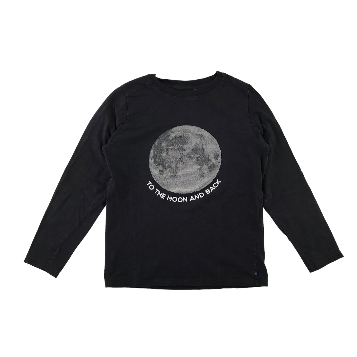 Okaidi T-Shirt 9-10 Years Dark Grey sensory Textured Moon Tee