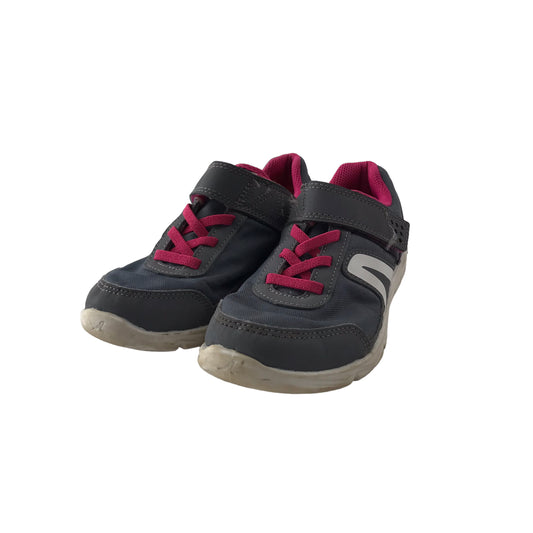 Decathlon Trainers Shoe Size 1.5 Grey Pink Lace