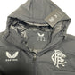 Castore Rangers FC Coaches Long Training Bench Jacket women's size black and blue parka