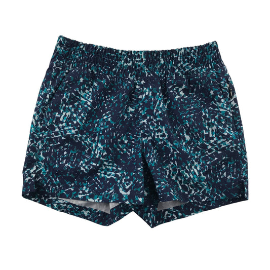 Old Navy 6-7 years blue swim trunks graphic pattern polyester elastane