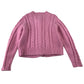 Oliver Bonas size S pink cardigan knitted acrylic polyester polyamide