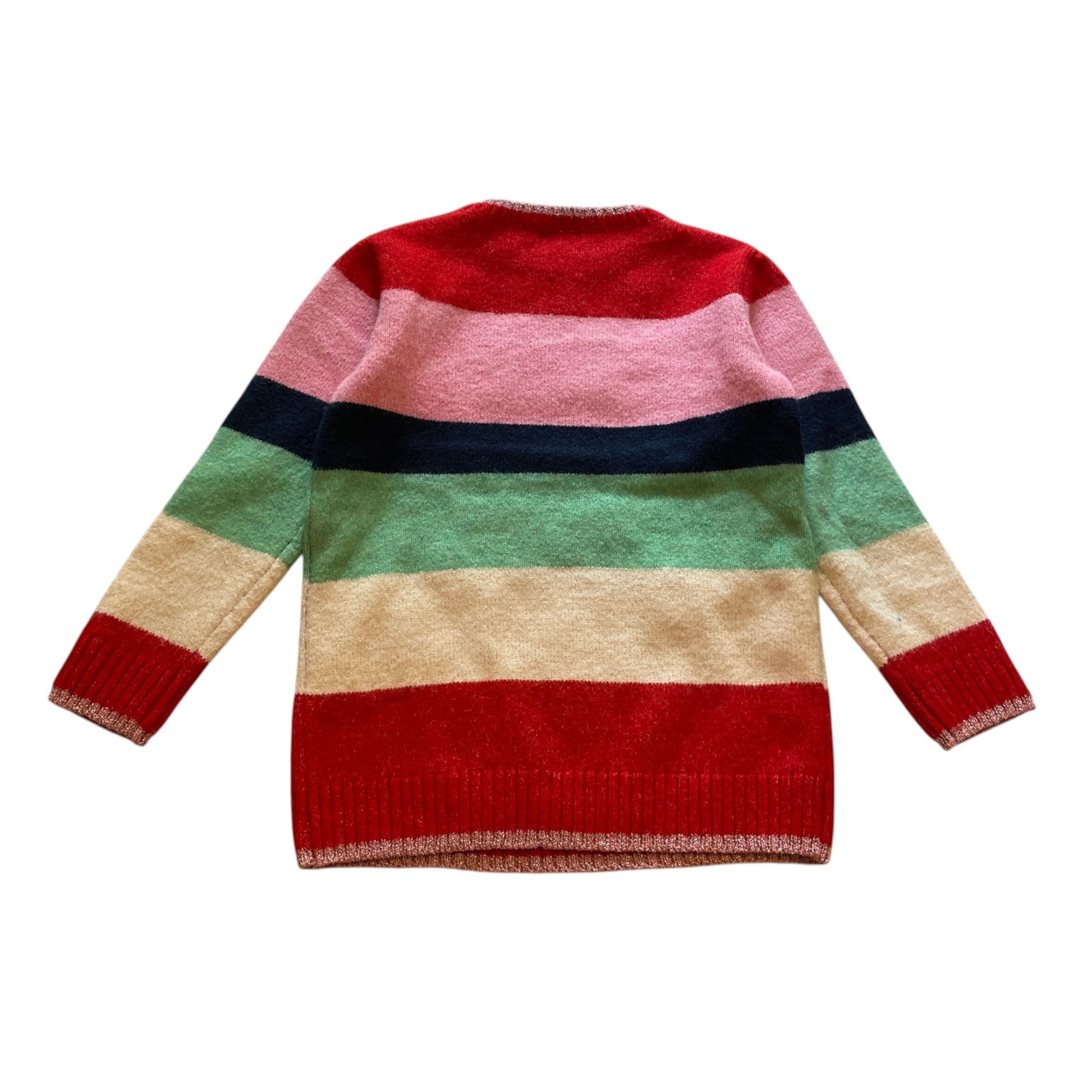 Originals 7-8 years multicolour stripy Christmas jumper polyester mix