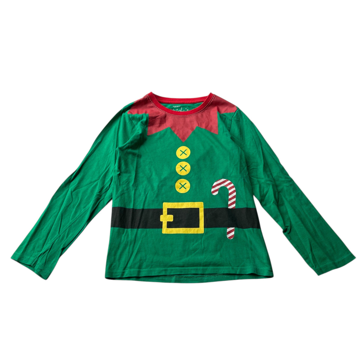 PEP&Co 7-8 years green and red Christmas elf pyjama set cotton
