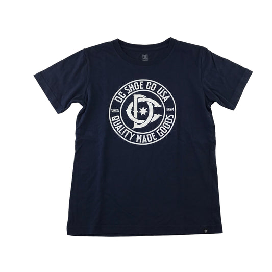 DC Shoe T-Shirt 9-10 Years Navy Graphic Tee Cotton