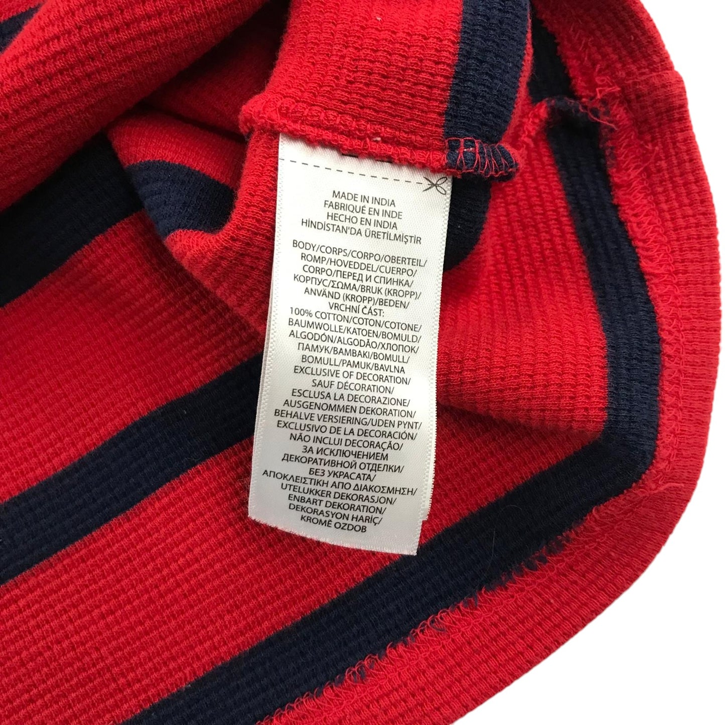 Ralph Lauren t-shirt 7-8 years red and navy stripy light jumper