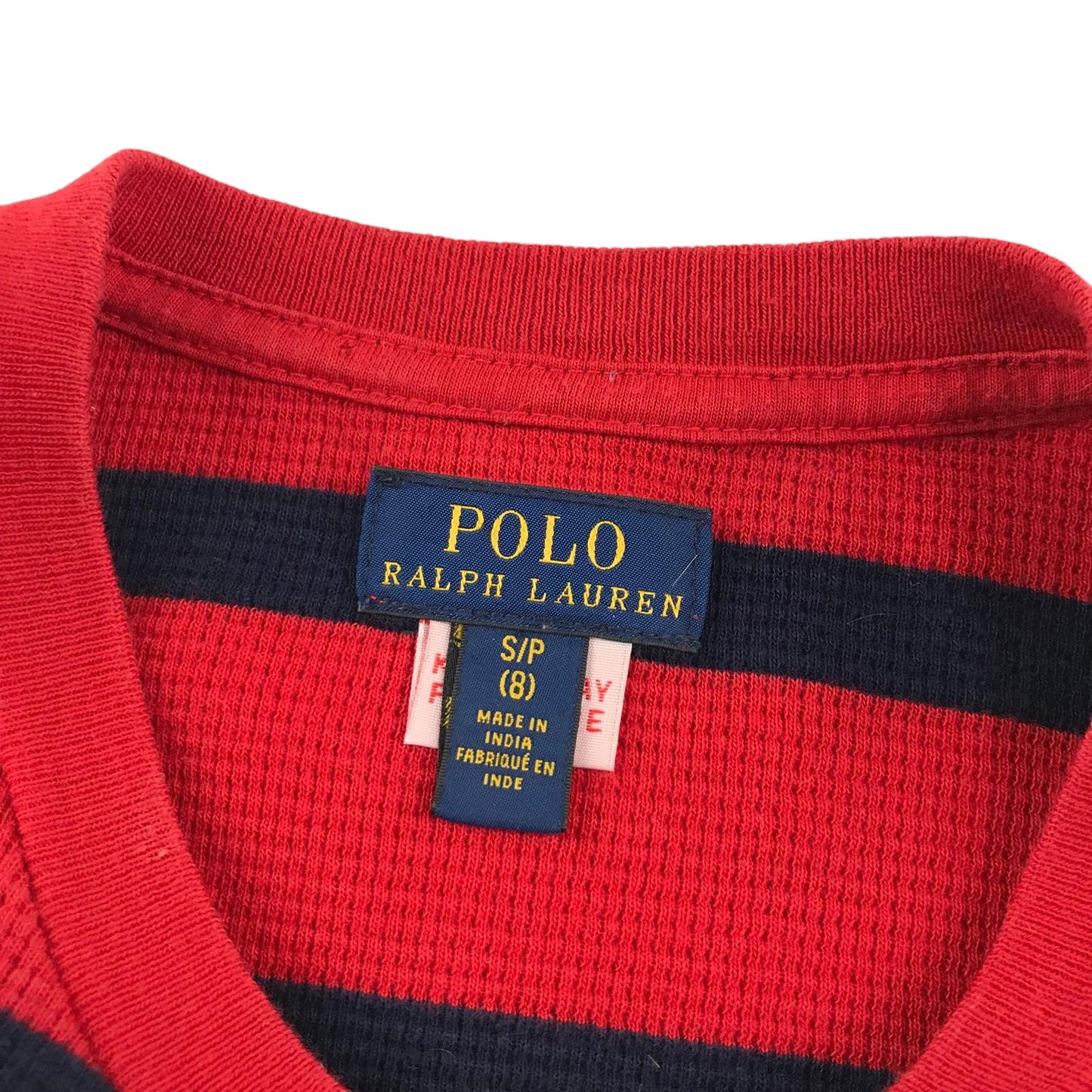 Ralph Lauren t-shirt 7-8 years red and navy stripy light jumper