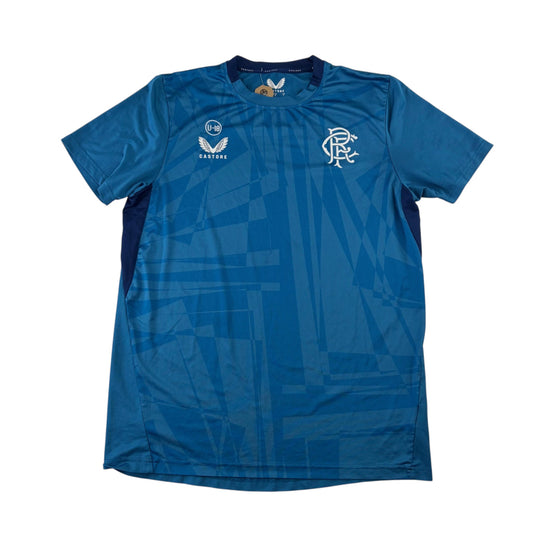 Castore Rangers FC Women's blue players training short sleeve top