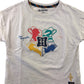 M&S t-shirt 7-8 years white Hogwarts coat of arms short sleeve cotton
