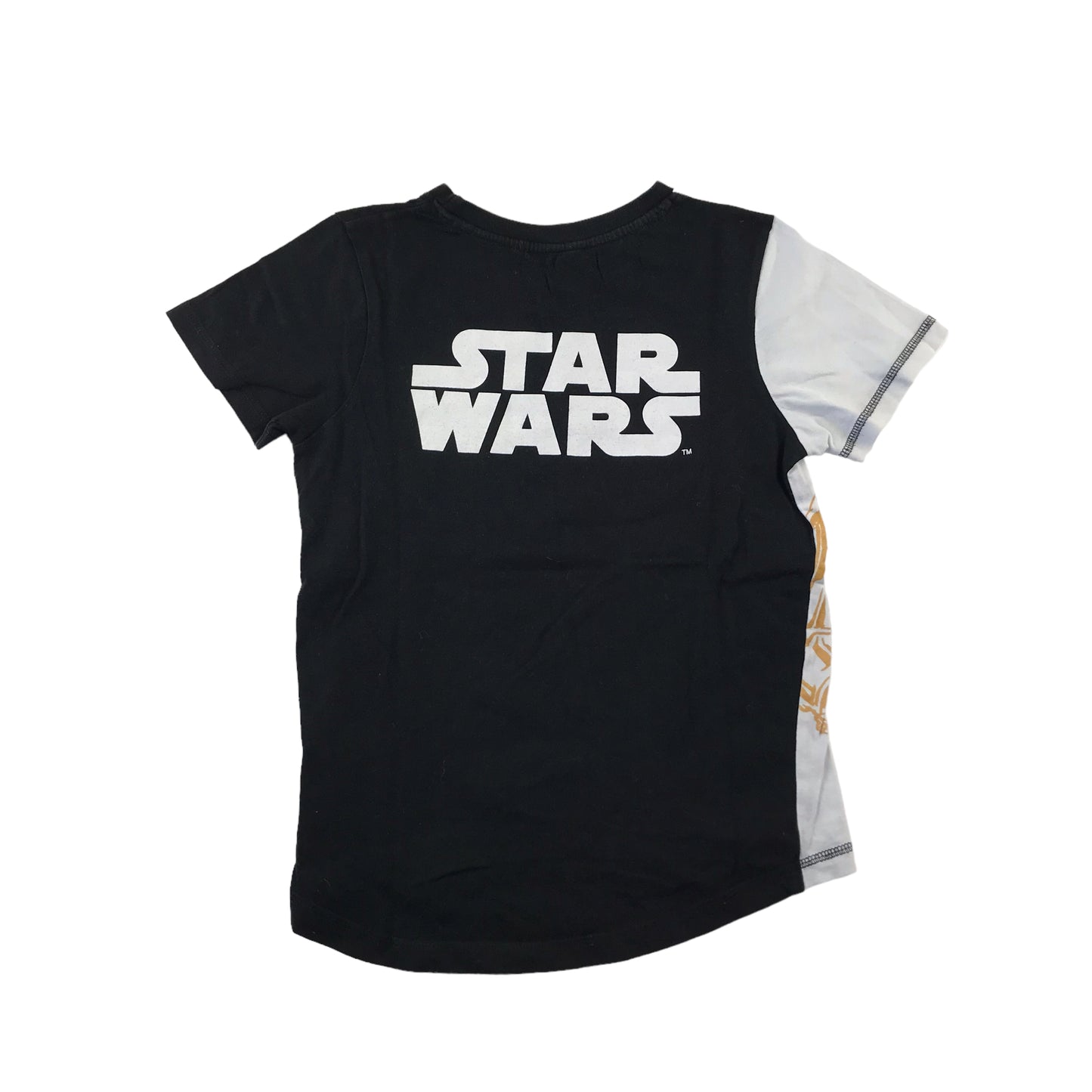 Nutmeg t-shirt 7-8 years black and white Star Wars droids short sleeve cotton