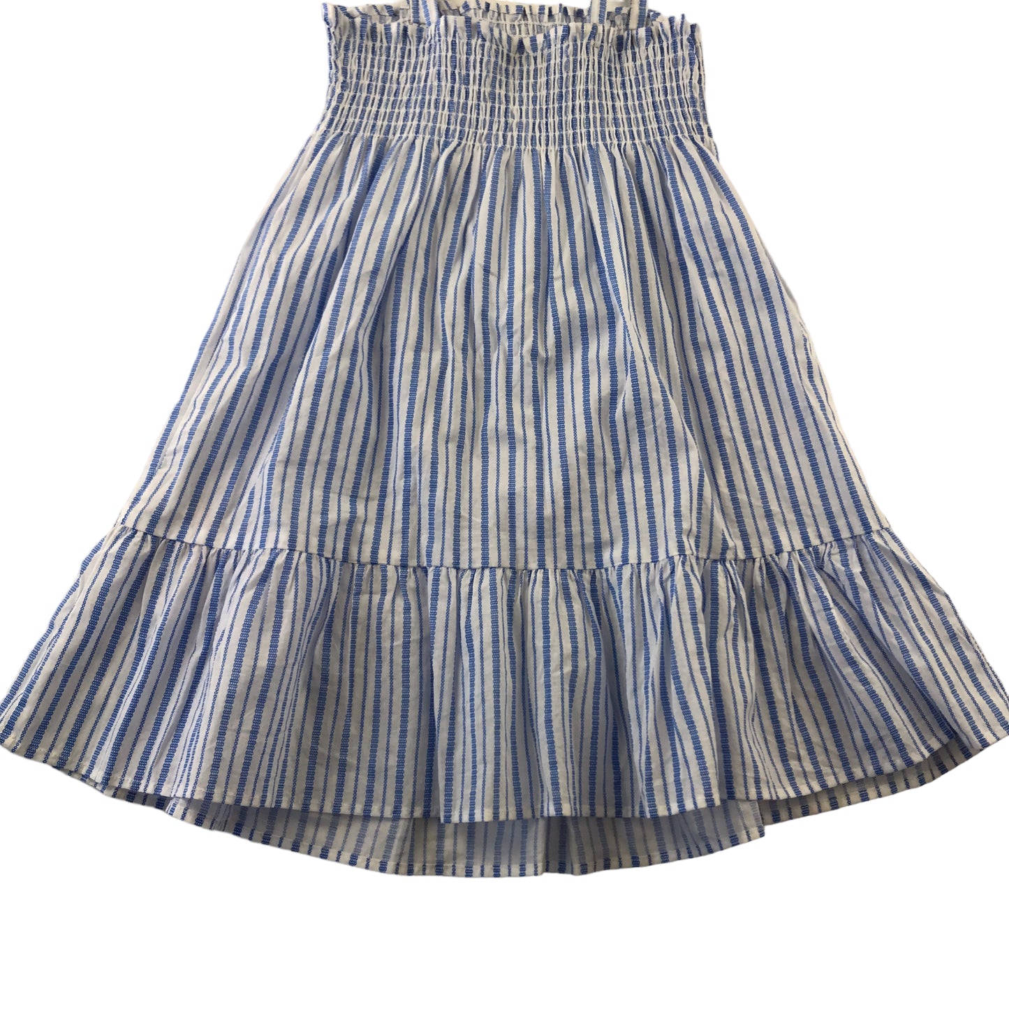 Primark Dress Age 7 Blue and White Stripes Cotton