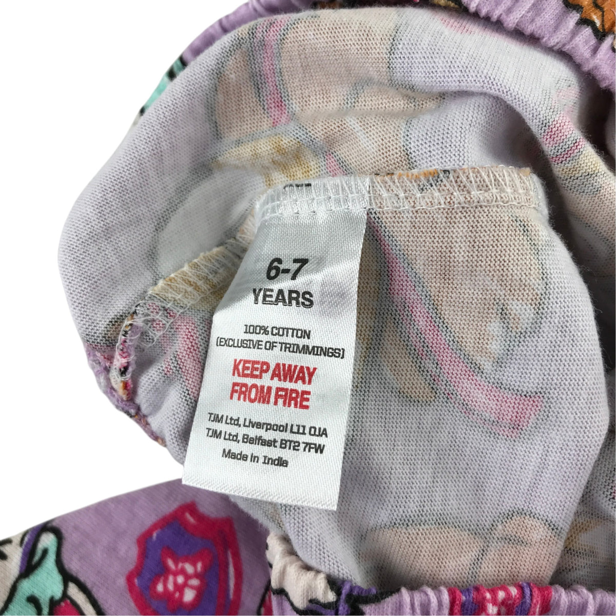 Paw Patrol 6-7 years purple pyjama set cotton