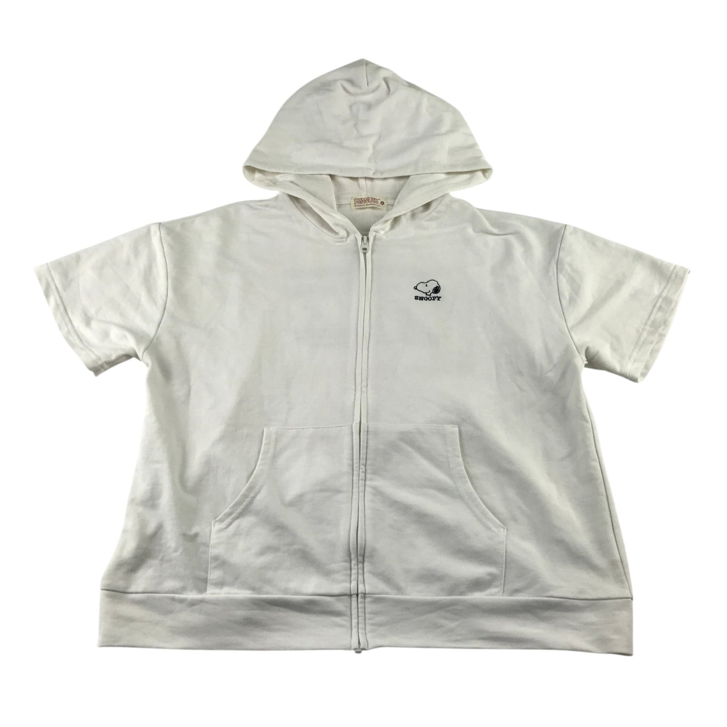 Peanuts 9-10 years white hoodie cotton polyester