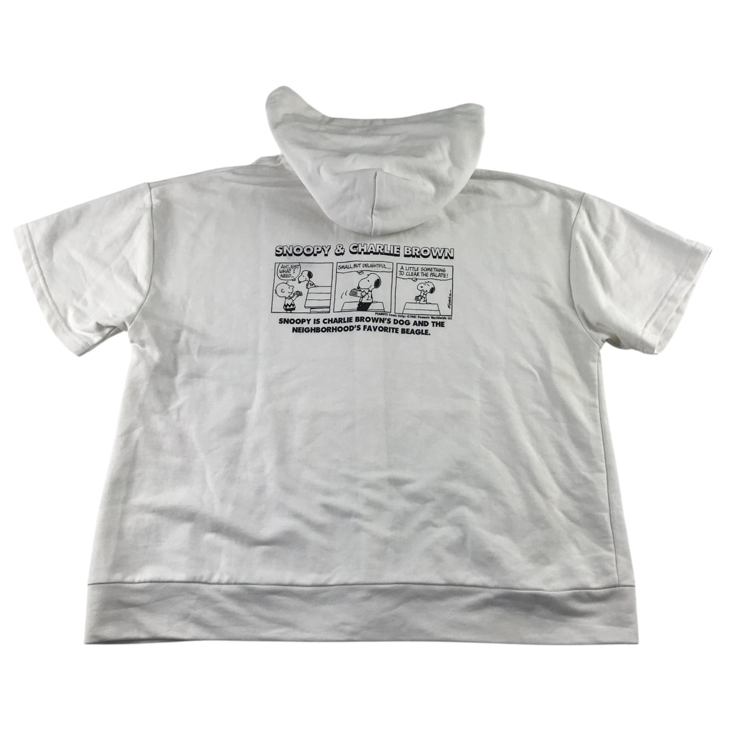 Peanuts 9-10 years white hoodie cotton polyester