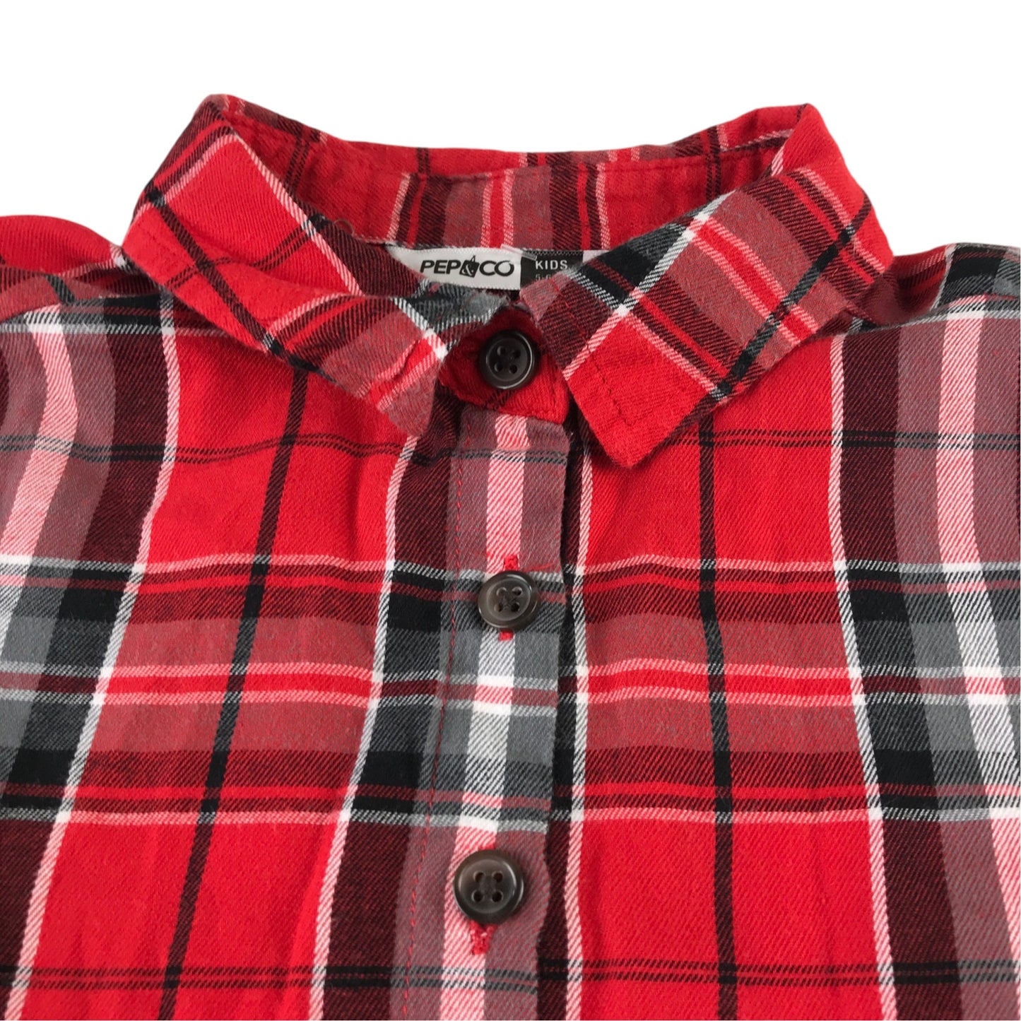 Pep&Co 5-6 years red tartan check dress cotton
