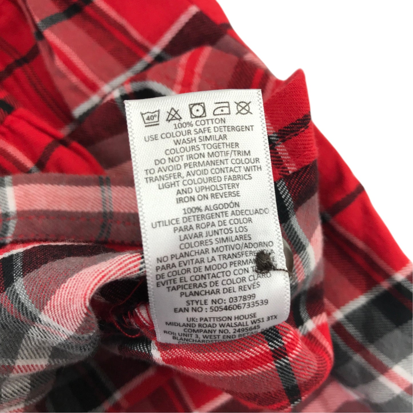 Pep&Co 5-6 years red tartan check dress cotton