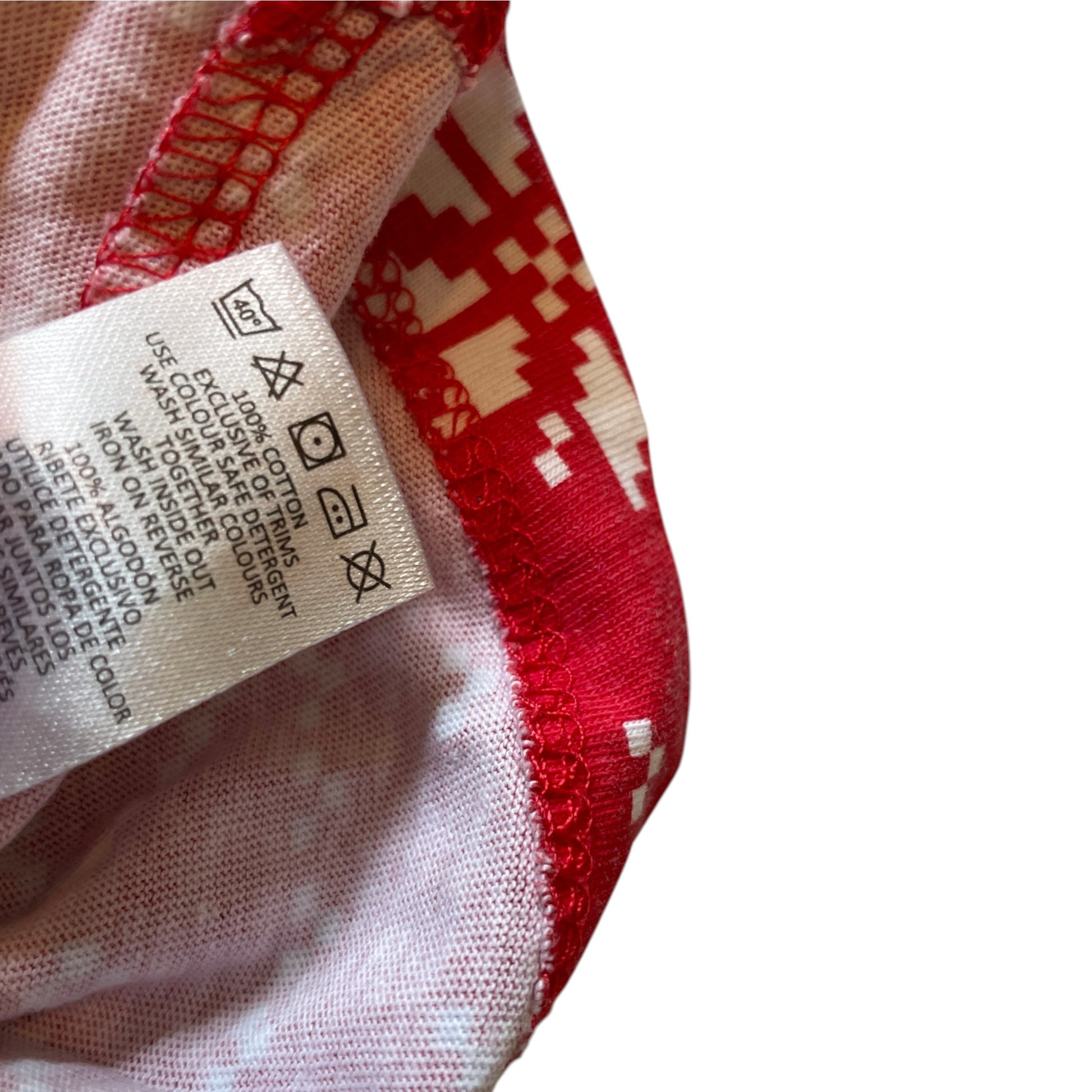 Pep&Co 5-6 years red festive print cotton dress