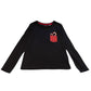 Pepperts! 11-12 years navy blue t-shirt Christmas candy cane cotton