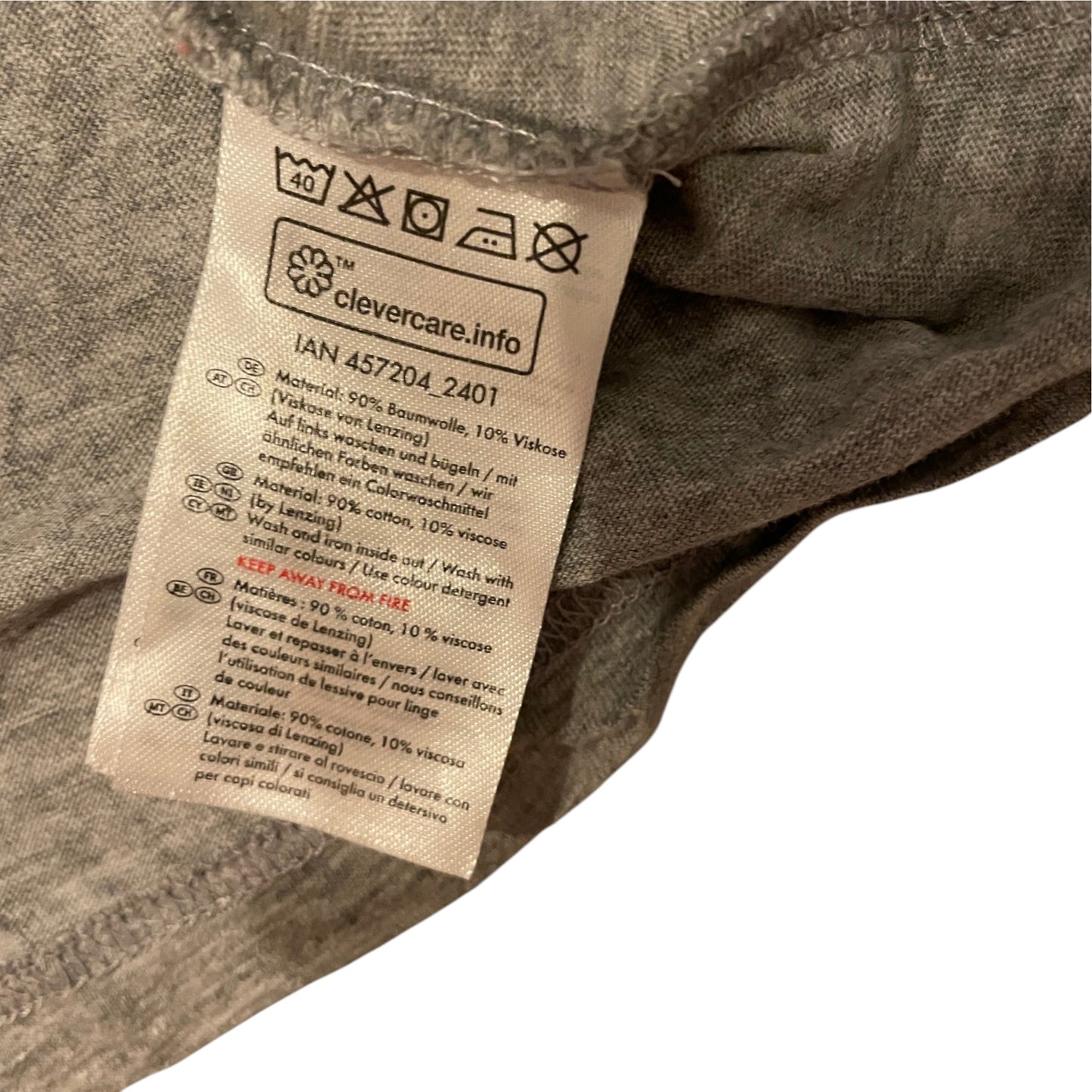 Pepperts! 12-13 years grey t-shirt Christmas elf cotton viscose
