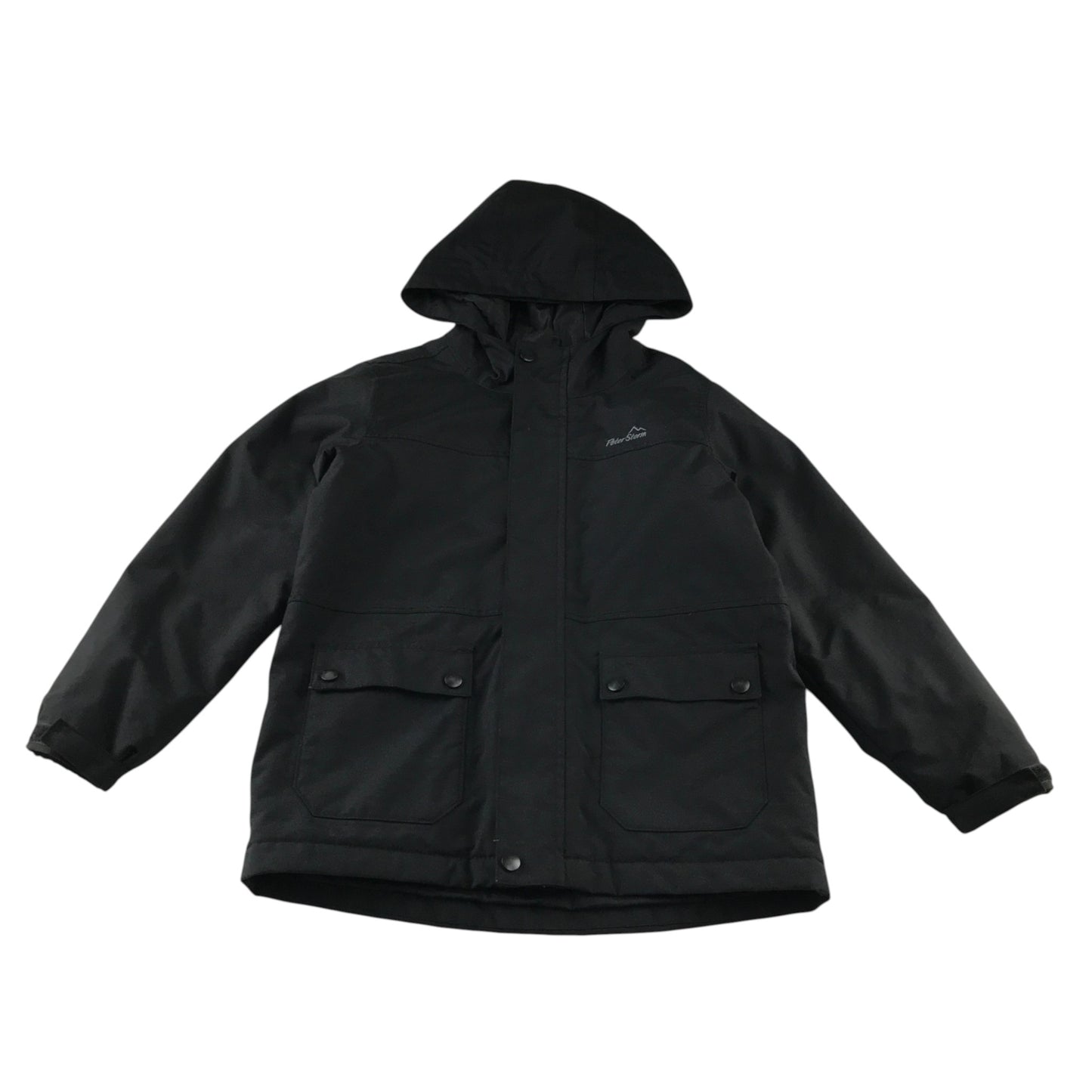 Peter Storm 9-10 years black hooded jacket polyamide polyester