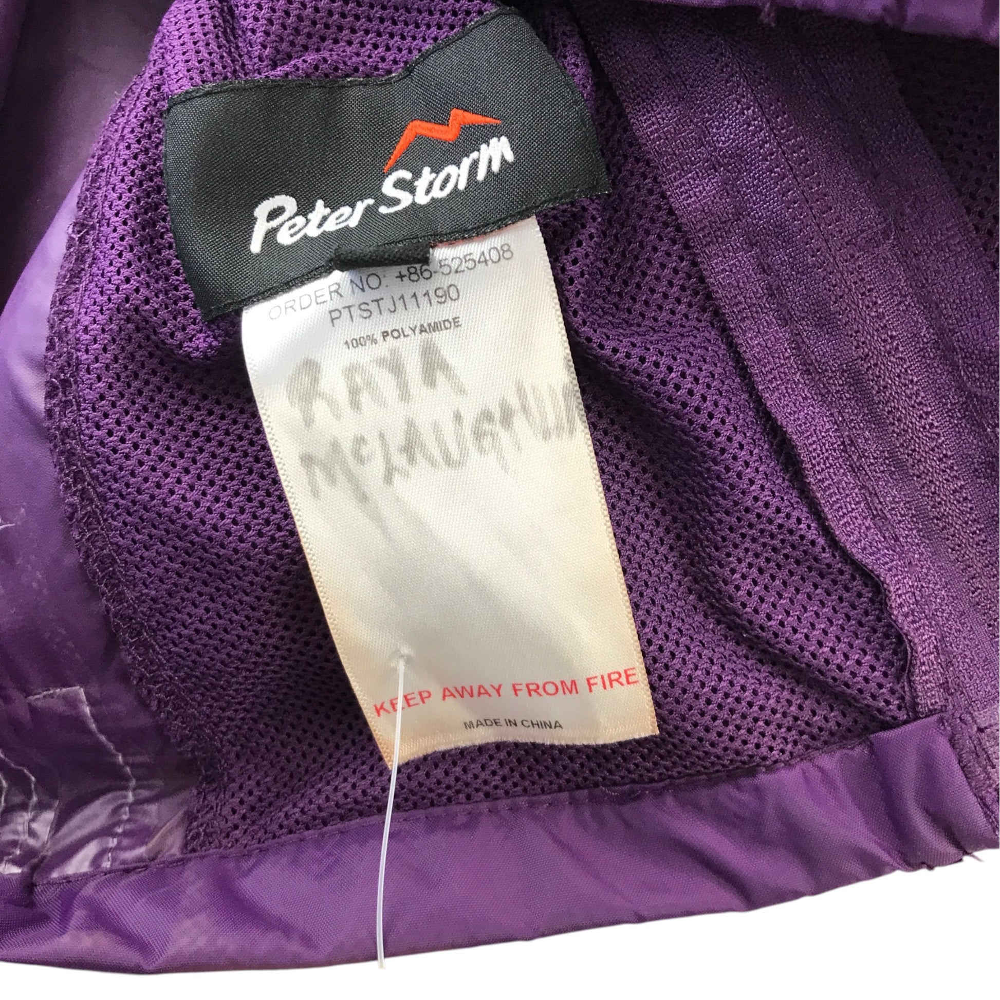 Peter Storm 7-8 years purple showerproof jacket polyamide