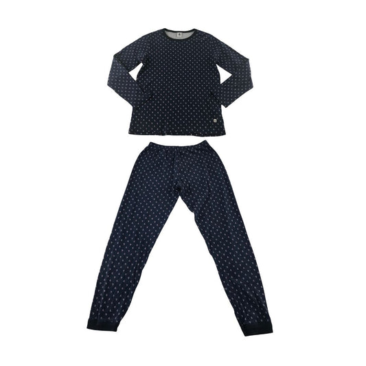Petit Bateau 11-12 years navy blue pyjama set sailing boats