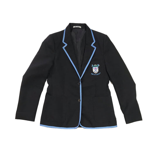 *Smithycroft Secondary girls Black school Blazer with Blue Rim