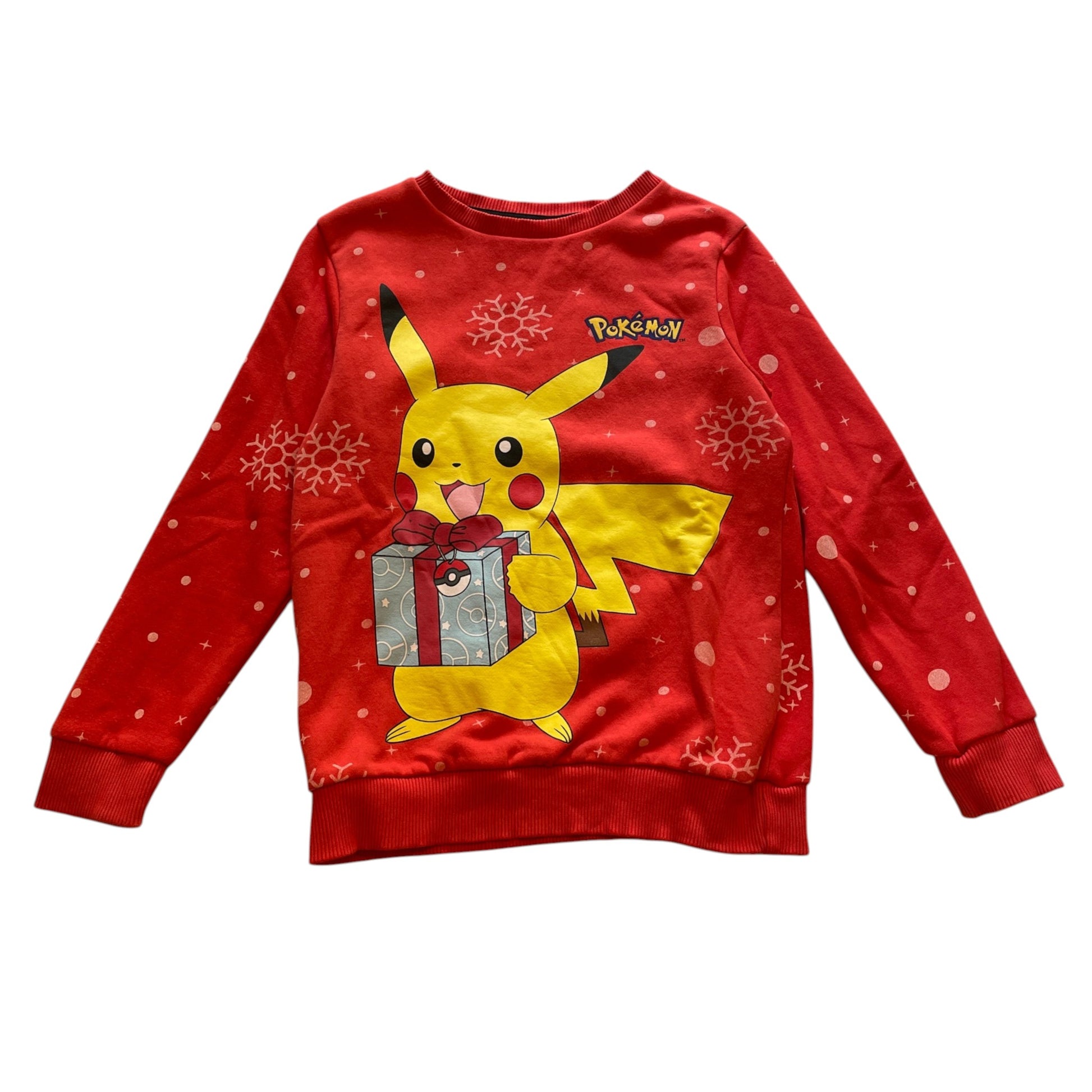 Pokemon 7-8 years red Pikachu Christmas sweater