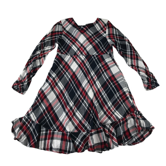 Polarn O. Pyret 5-6 years red tartan check dress organic cotton