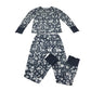 Polarn O. Pyret 8-10 years blue festive print pyjama set organic cotton elastane