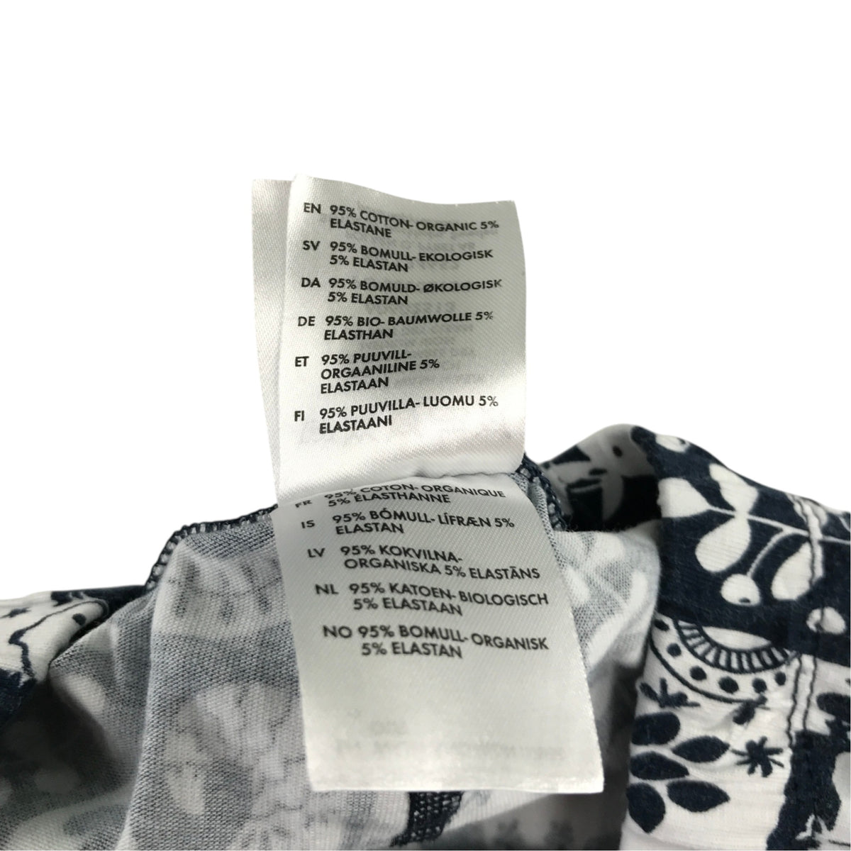 Polarn O. Pyret 8-10 years blue festive print pyjama set organic cotton elastane