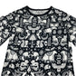 Polarn O. Pyret 8-10 years blue festive print pyjama set organic cotton elastane