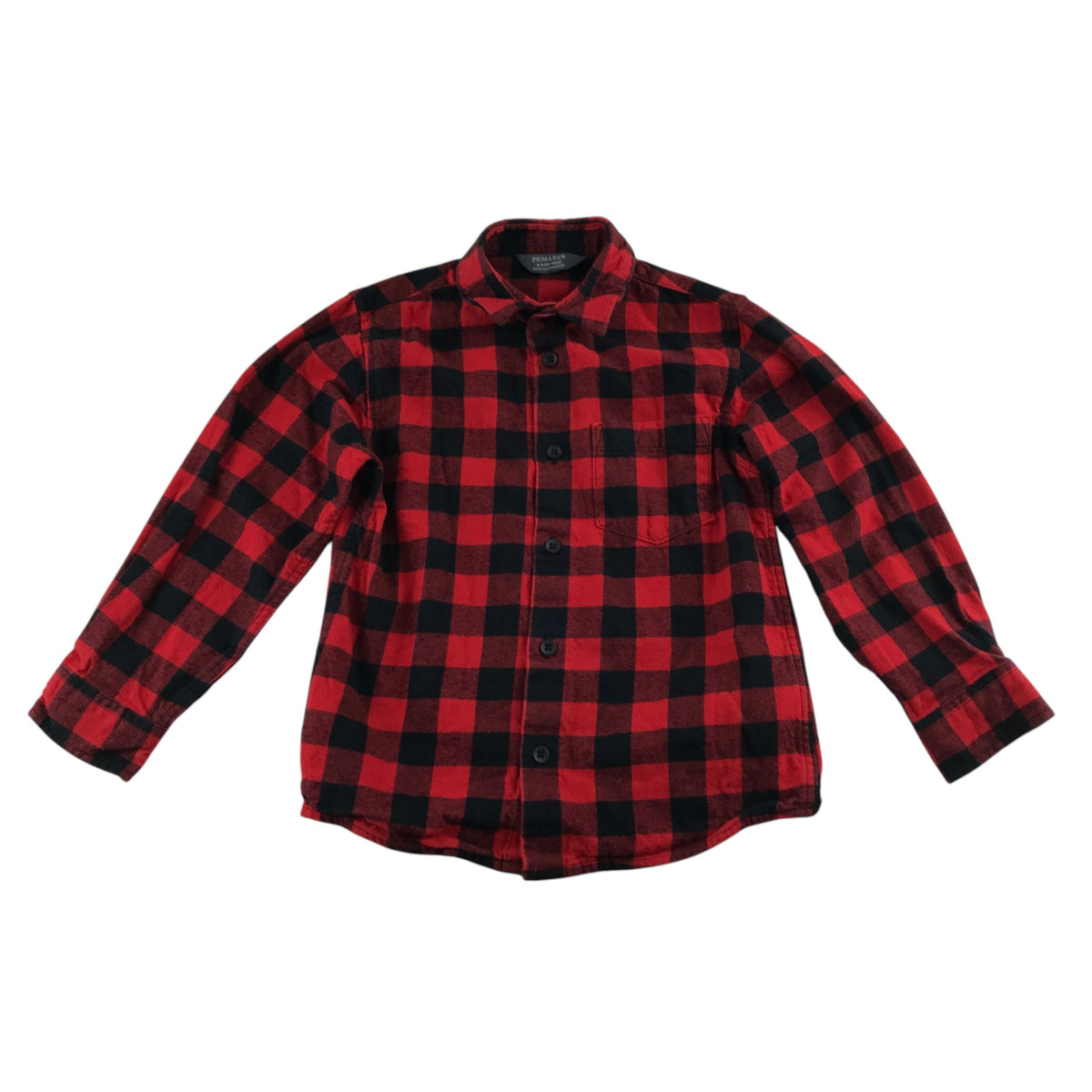 Primark 4-5 years red check flannel shirt cotton