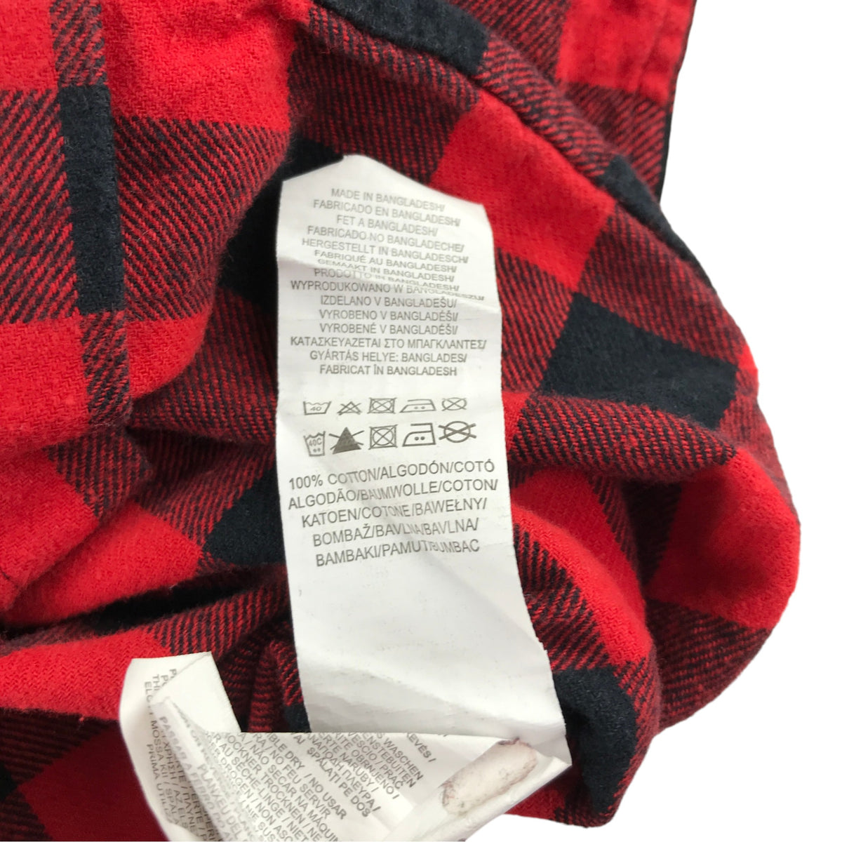 Primark 4-5 years red check flannel shirt cotton